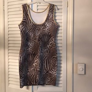 Thalia Sodi striking animal print dress
